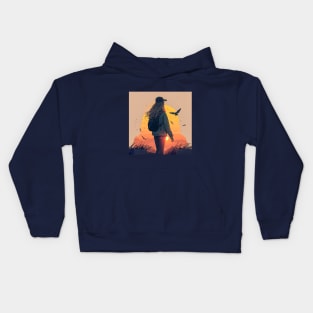 Alone Girl Kids Hoodie